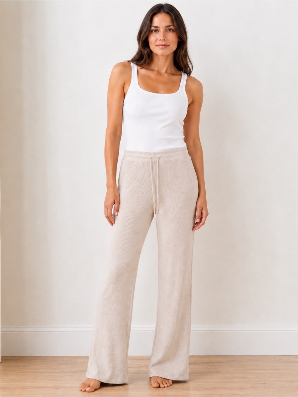 Tommy Bahama XS Island Soft Lounge Pants Cream Coastal Chic Resort Wear Travel